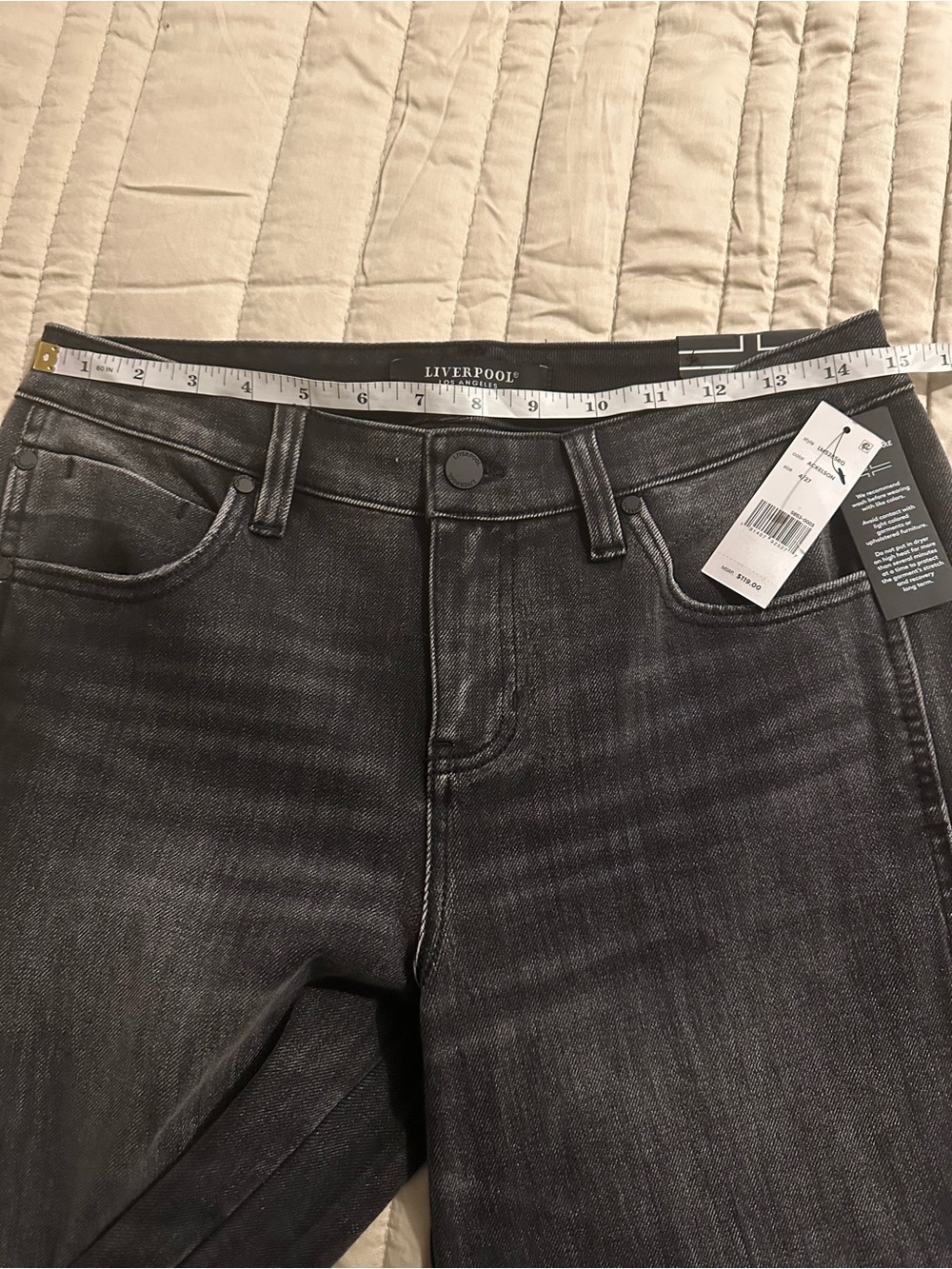Liverpool Los Angeles The Barrel Mid Rise Cropped Jeans in Ackelson NWT - Picture 6 of 12